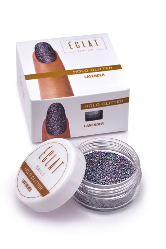 Éclat Nails Holo Glitter Lavender